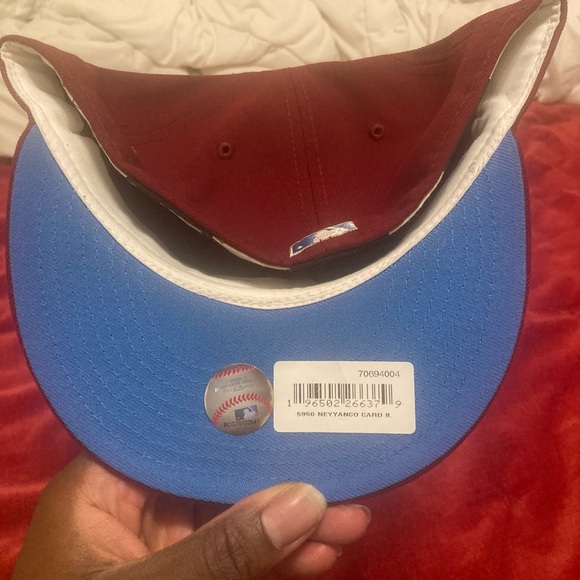 Mens New Era New York Yankees Big Apple Fitted Baseball Cap in sz 8 World Series - Picture 2 of 8